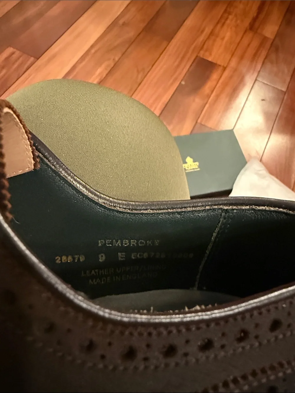 Crockett and Jones Pembroke US10 UK9E Brown Hatch Roughout Suede Men’s Bluchers